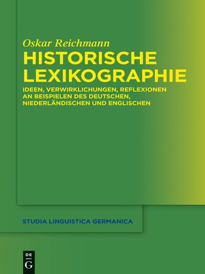 cover image of Historische Lexikographie